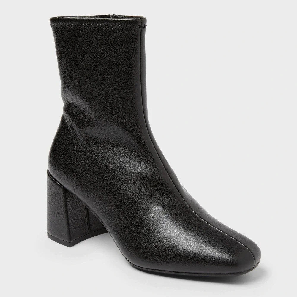 Women's Pippa Heeled Boots by A New Day Black Size 11 New With‎ Tags